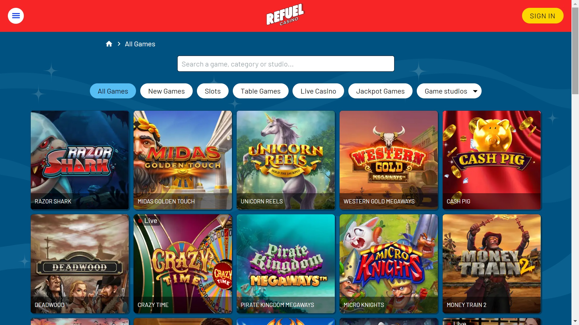 Refuel Casino - svensklicens.com